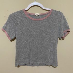 Gray Crop Top